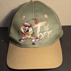 Vintage Taz Golf Hat Snapback Tasmanian Devil Looney Toons 90s